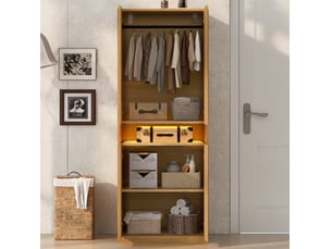 Armoire <strong>VIVRYN</strong> <strong></strong> coloris bois clair largeur 70 cm