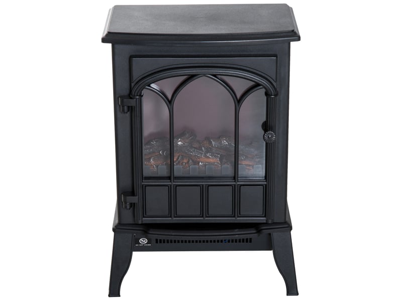  Cheminée électrique sur pied avec flammes led, 10002000 w, 39 x 23 x 56,5 cm  - Conforama B