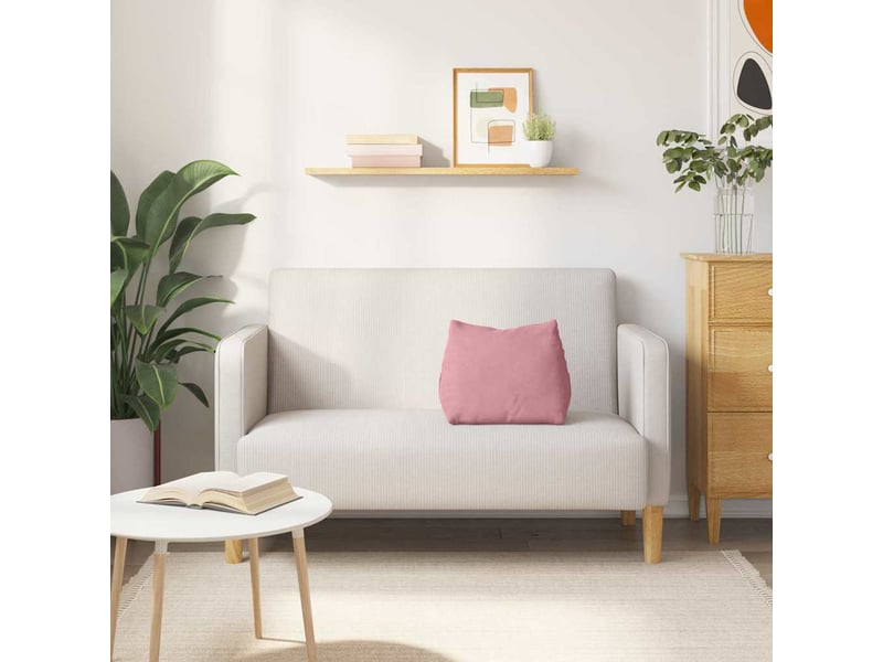  Coussin de dos, coussin de dossier rose 45 x 20 x 35 cm tissu en velours côtelé cf54978  - Conforama D