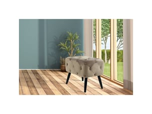 Pouf / repose pied taupe