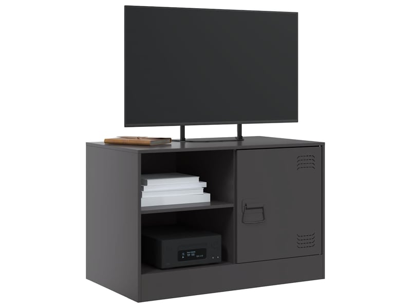  Meubles tv - banc tv - meuble de rangement 2 pcs noir 67x39x44 cm acier  - Conforama C