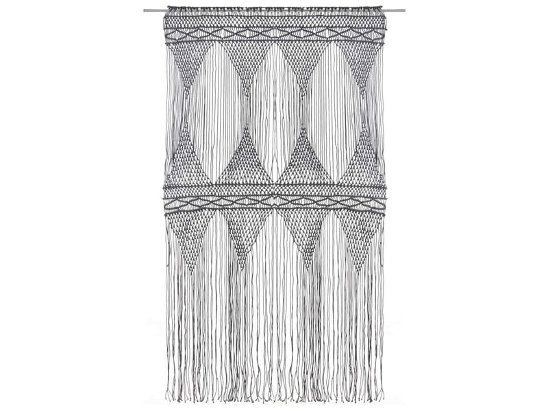  Rideau en macramé, rideau de porte anthracite 140x240 cm coton cf43861  - Conforama C