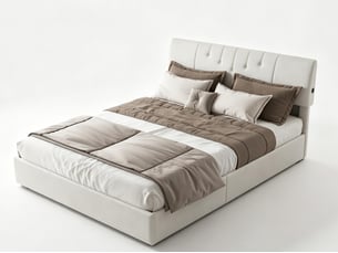 Lit coffre 140x190 cm <strong></strong> <strong></strong> coloris blanc