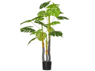 Arbre tropical décoratif, 120 cm de haut, avec 20 feuilles, pour la maison, le salon, la chambre, vert