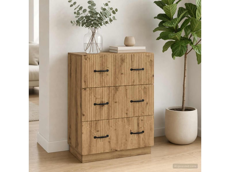 Armoire de rangement bureau, armoire à tiroirs 66 x 34,5 x 87 cm bois d'ingénierie shl3885 - Conforama B