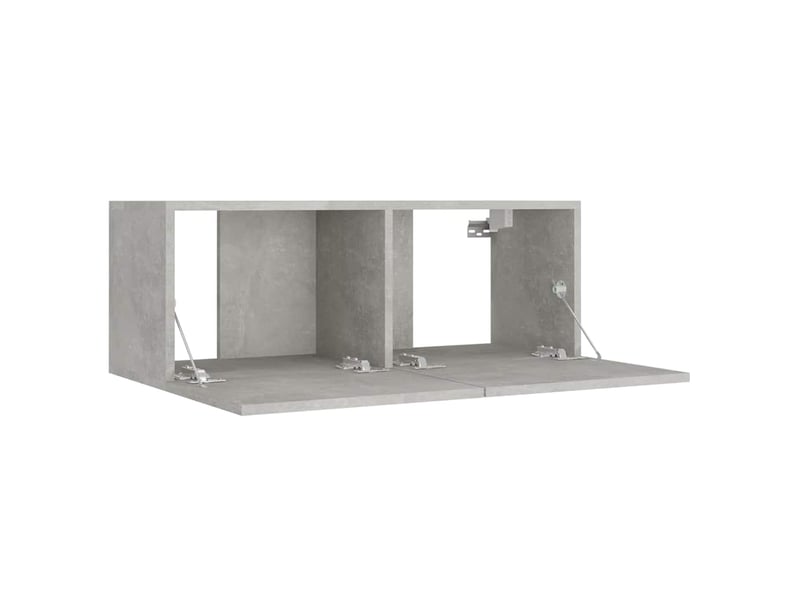  Ensemble de meubles tv - banc tv - meuble de rangement 8 pcs gris béton bois d'ingénierie  - Conforama E