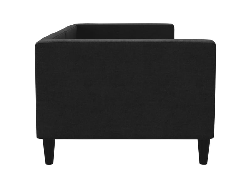 Lit simple- lit adulte - lit de repos sans matelas noir 80x200 cm tissu - Conforama C