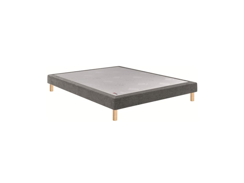  Sommier tapissier gris noyer 120x190 confort ferme suspension 12 lattes en spruce 7772564 - Conforama A
