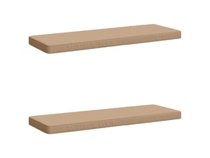 Lot de 2 coussins de banc, coussins d'assise vught 100 % polyester sable cf58122