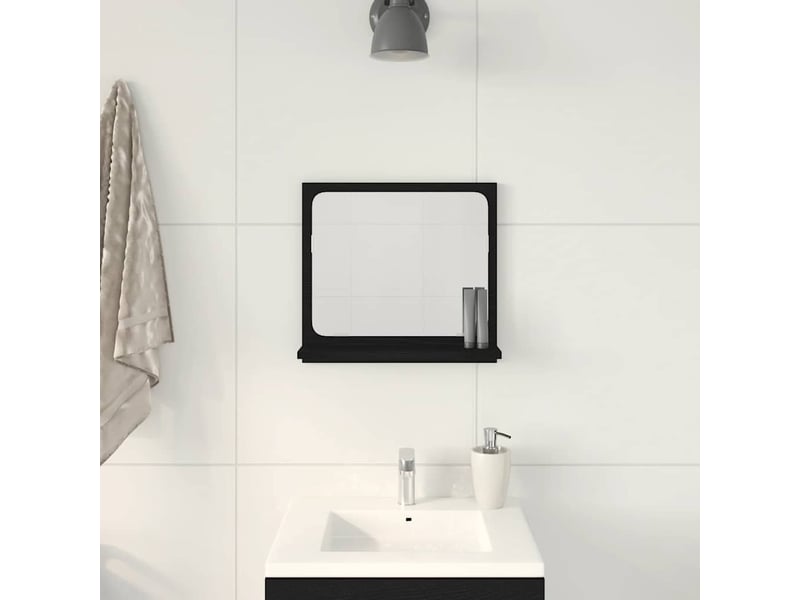  Miroir de salle de bain, miroir de toilette en chêne noir 40 x 10,5 x 37 cm bois d'ingénierie cf62543  - Conforama C