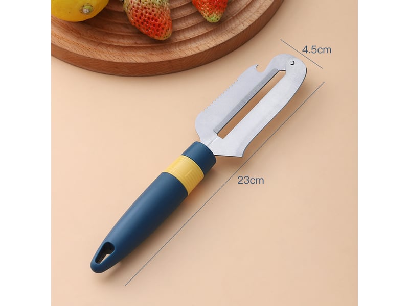  2pièces couteau à fruits acier inoxydable couteau office créatif épluche-pommes de terre grattoir à écailles de poisson pratique  - Conforama B