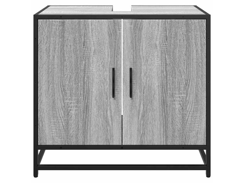 Armoire de lavabo de salle de bain sonoma gris 65x33x60 cm  - Conforama E