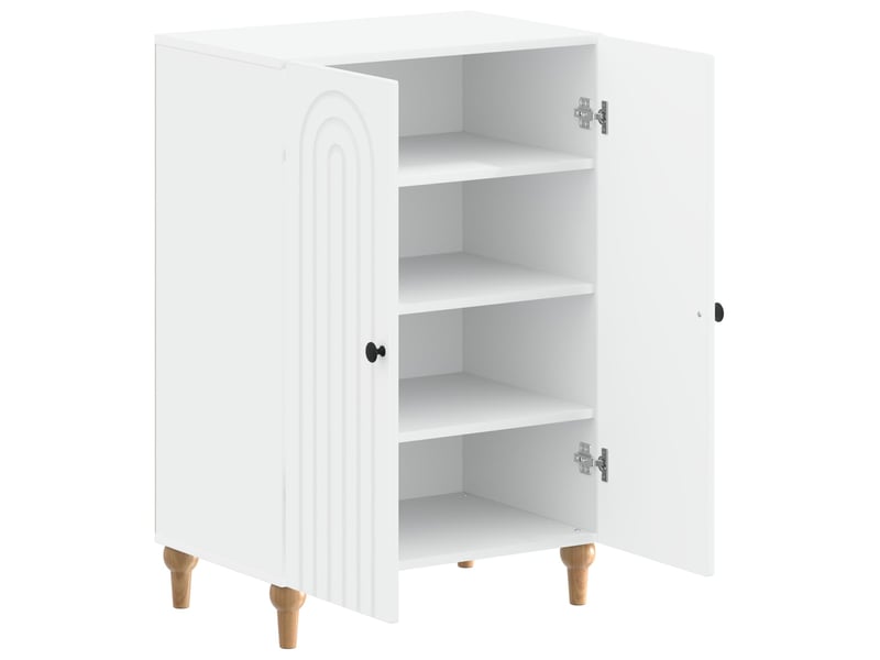  Meuble à chaussure, cabinet à chaussures alkmaar 59,5x39,5x90 cm blanc  - Conforama C