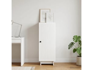 Buffet - bahut - meuble de rangement blanc brillant 33 x 34,5 x 90 cm bois d'ingénierie