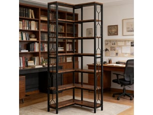 Bibliotheque coloris bicolore 7 étagère(s) <strong>MEULVA</strong> <strong></strong> - 60 cm x 200 cm