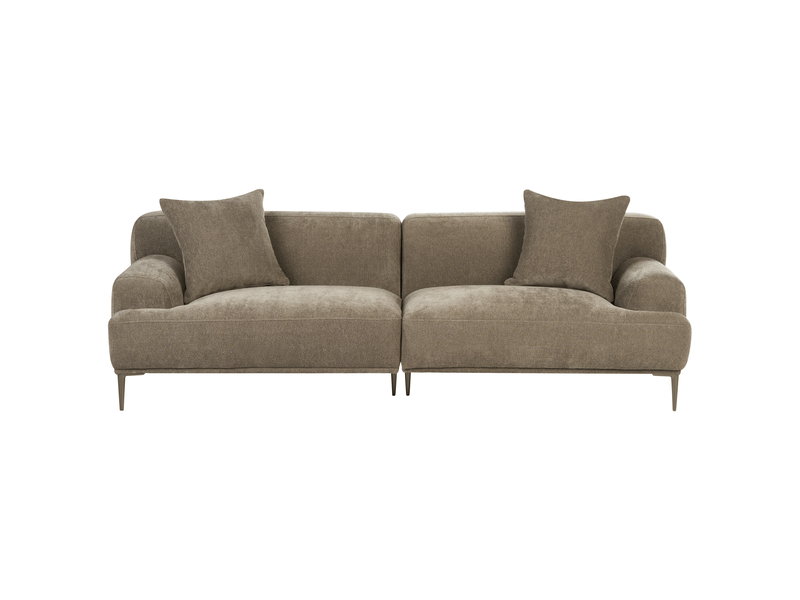 Canapé 3 places matila tissu marron clair  - Conforama A
