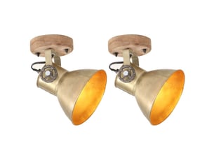 Lampe murale, applique murale industriellede plafond 2 pcs laiton 20x25 cm e27
