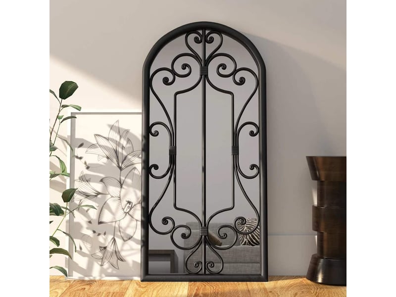  Miroir, miroir décoratif noir 100x45 cm fer pour utilisation à l'intérieur cf62888  - Conforama B
