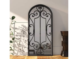 Miroir rectangulaire à fixer coloris noir <strong></strong>  <strong></strong> - 100 cm x 45 cm