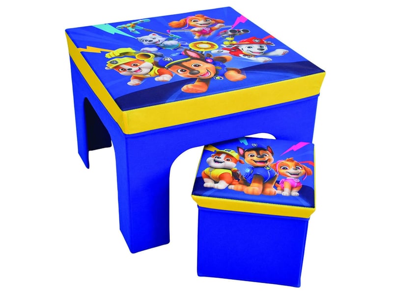 Pat'patrouille ensemble table et tabouret de rangement pliable FUN3700057137007 - Conforama C
