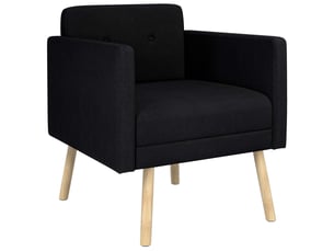 Fauteuil relax manuel VIDAXL  Tissu noir