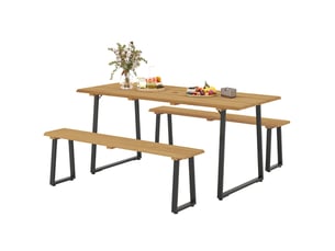 Ensemble table rectangulaire 2 banc(s) 0 chaise(s) STILVORA
