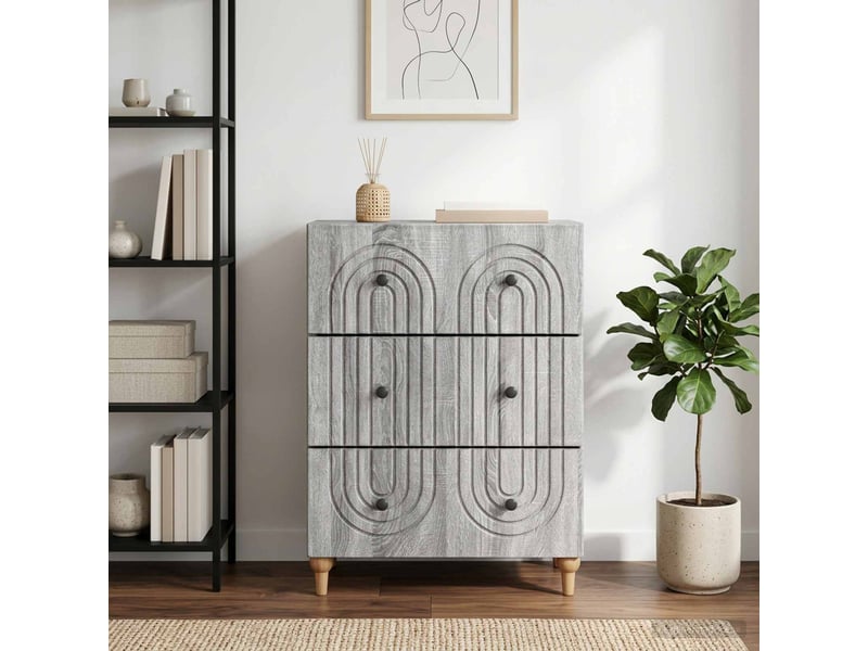 Armoire de rangement bureau, armoire à tiroirs sonoma gris 66 x 34,5 x 90 cm shl2521 - Conforama B