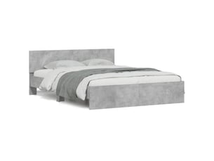 Lit 2 places 150x200 cm coloris gris