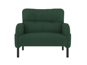 Fauteuil fixe <strong>MAISENTIEL</strong> <strong></strong> Velours côtelé vert vendu A l'unité