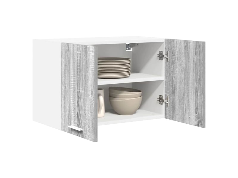  Meuble de rangement, armoire suspendue gris sonoma et blanc 60x31x40cm  - Conforama C