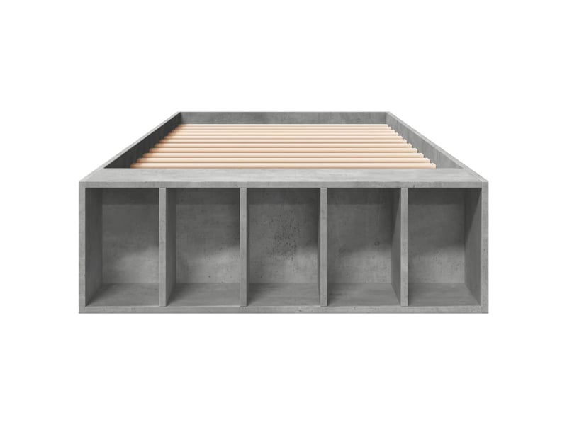  Lit simple- lit adulte -  cadre de lit sans matelas gris béton 100x200 cm  - Conforama C
