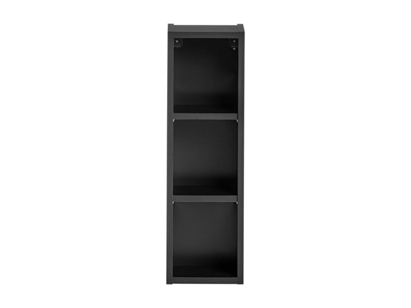 Colonne salle de bain vanta noire – petite étagère murale suspendue sans porte - Conforama A