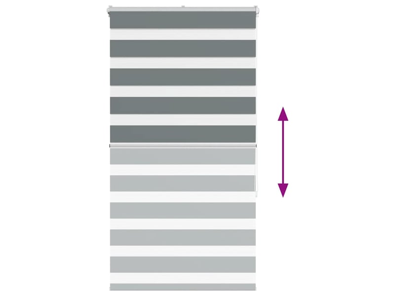 Store zèbre, store de fenêtre gris foncé largeur du tissu 85,9 cm polyester cf48634  - Conforama E