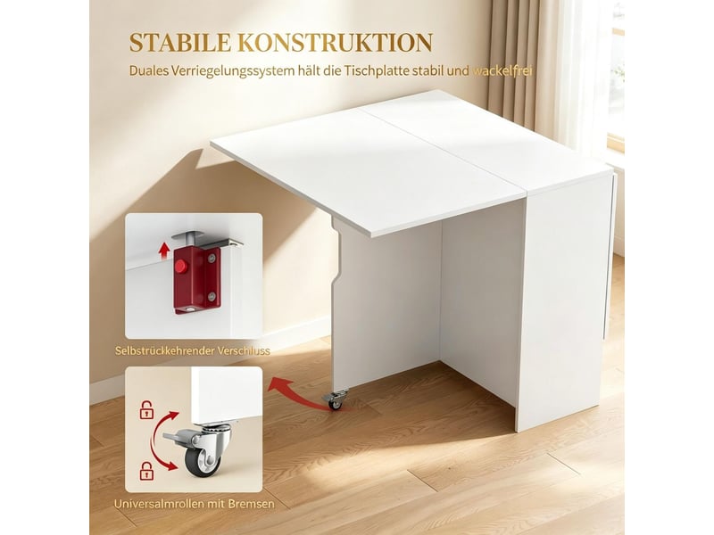  Table basse avec rangement table de salon à roulettes plateau rabattable et extensible usage flexible et fonctionnelle  - Conforama D