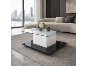 Table basse carré(e) coloris bicolore LPOSPI - 80 cmx80 cm