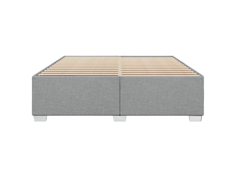  Lit double- lit adulte -  cadre de lit sans matelas gris clair 200x200 cm tissu  - Conforama C