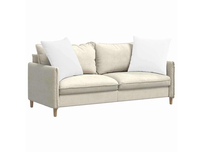  Lot de 2 coussins de canapé, coussins décoratifs tissu blanc 60 x 60 cm cf58768  - Conforama C