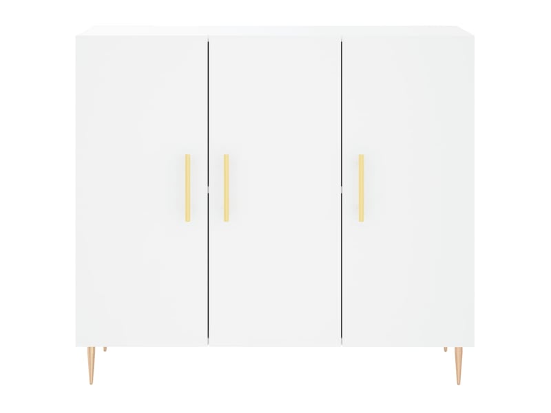  Buffet - bahut - meuble de rangement blanc 90x34x80 cm bois d'ingénierie  - Conforama D