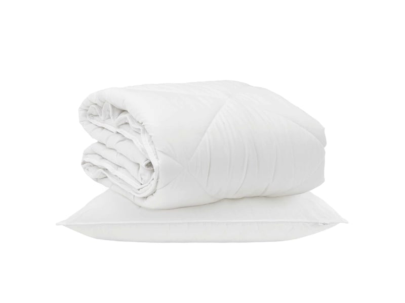  Duvet toutes saisons avec oreiller 2 pièces - couette blanc microfibre  - Conforama A