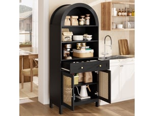 Vitrine coloris bicolore 3 étagère(s) WISHDOR - 70 cmx170 cm