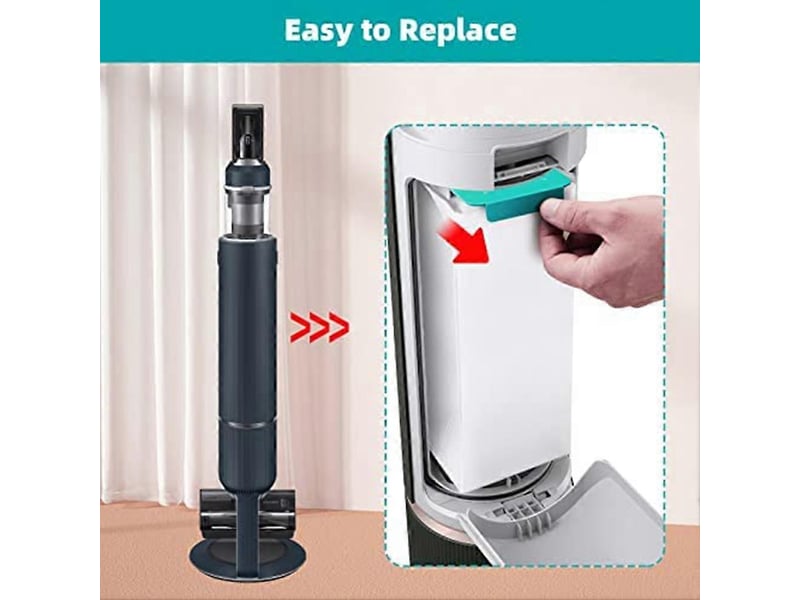  12pcs dust bags for samsung bespoke vs20a95923w cordless stick vacuum cleaner disposable replacement bags  - Conforama E