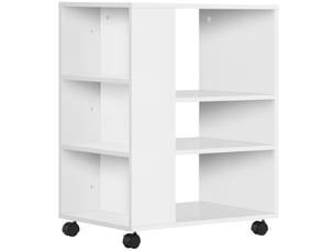 Meuble pour imprimante, meuble d'appoint pour bureau, chambre, cuisine, salon, 60 x 40 x 75,8 cm, blanc