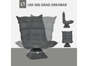 Fauteuil fixe  <strong></strong> Velours gris