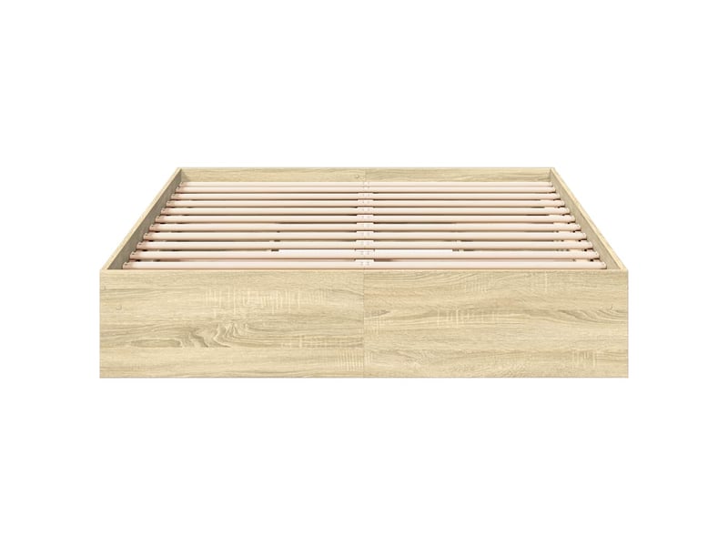  Lit double- lit adulte -  cadre de lit avec tiroirs sans matelas chêne sonoma 120x200 cm  - Conforama C