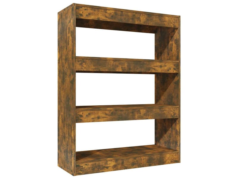  Bibliothèque, étagère de rangement chêne fumé bois d'ingénierie shl7877  - Conforama A