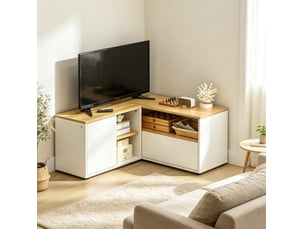 Meuble tv coloris bicolore 90 cm MEUBLIV