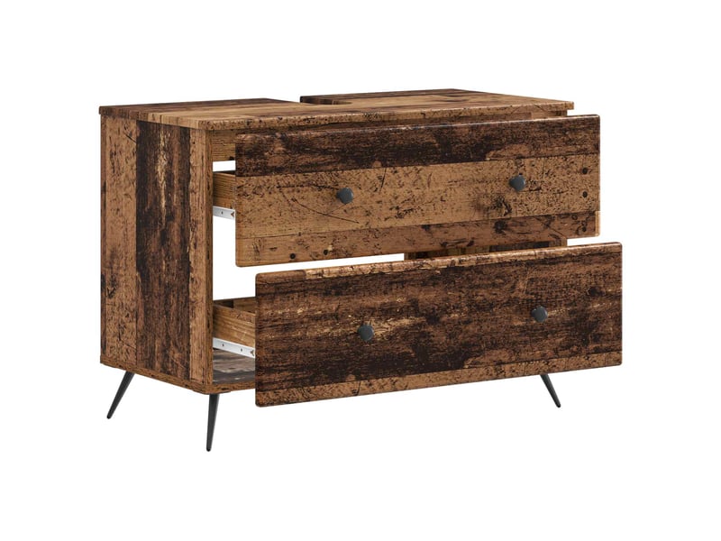Meuble sous lavabo de salle de bain breda bois ancien cf64834 - Conforama C
