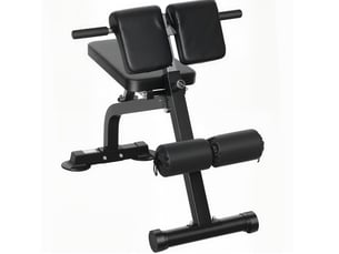 Banc de musculation réglable 96,6 x 68 x 69-110 cm noir en métal, support romain pliable pour entraînement