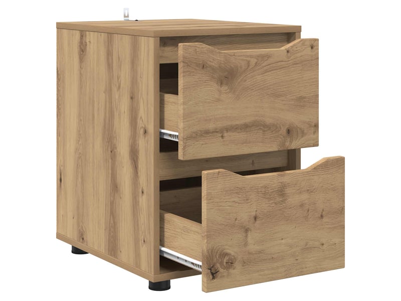  Armoire de rangement, commode de rangement 40 x 48 x 57 cm bois d'ingénierie shl2617  - Conforama E