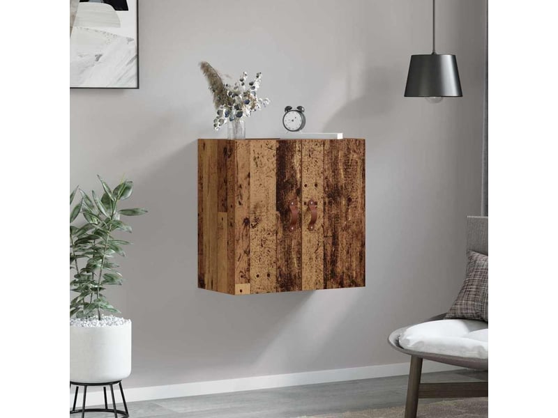 Meuble mural, meuble de rangement salon 60 x 31 x 60 cm bois d'ingénierie bois ancien - Conforama D